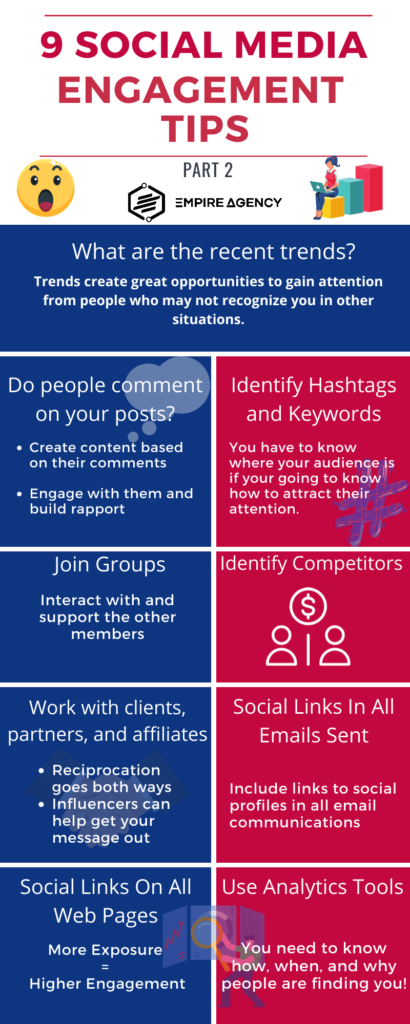 9 Social Media Engagement Tips Part 2 Infographic